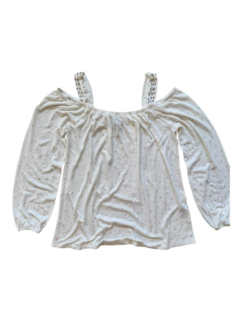 Belldini | Women's Off-White Cold Shoulder Blouse | Size M | NWT | 1027